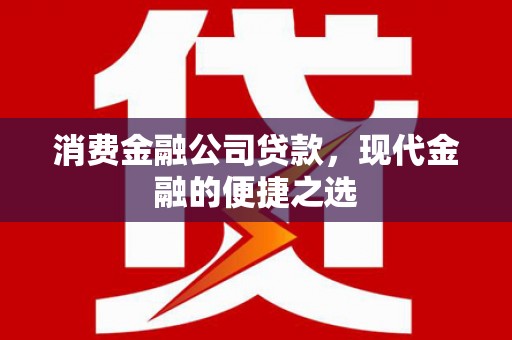 秦淮消费金融公司贷款，现代金融的便捷之选