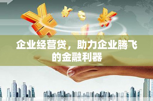 上饶企业经营贷，助力企业腾飞的金融利器