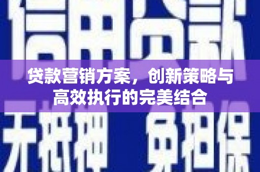 资溪贷款营销方案，创新策略与高效执行的完美结合