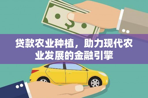 赤坎贷款农业种植，助力现代农业发展的金融引擎