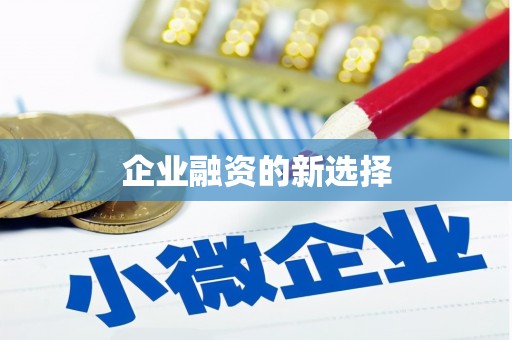 志丹企业融资的新选择