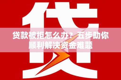 平舆贷款被拒怎么办？五步助你顺利解决资金难题