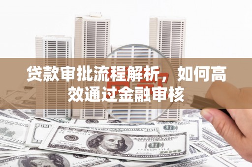 保税区贷款审批流程解析，如何高效通过金融审核