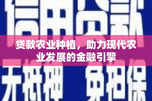 靖西贷款农业种植，助力现代农业发展的金融引擎