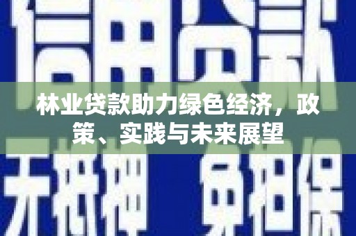 和硕林业贷款助力绿色经济，政策、实践与未来展望