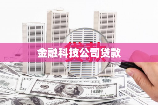汉中金融科技公司贷款